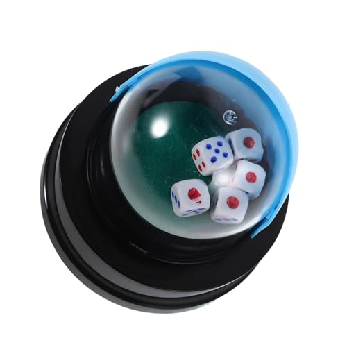 INOOMP Würfel Würfelschale zum Rollen Würfel Fall Würfelspiel DICE Automatic Cup Shaker-Tasse Würfelbecher Würfel Zubehör Tisch Brettspiel Plastik Sky-Blue von INOOMP