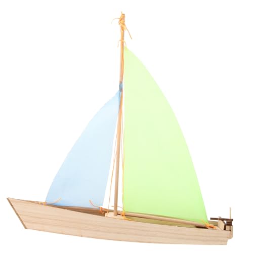 INOOMP für Segelbootbaugruppen Erwachsene Bausätze einfach Puzzle-Montagemodellschiff Holzsegelboot für Segelboot-Kit DIY Boat Boot Handwerk Stoff Zufällige Farbe von INOOMP