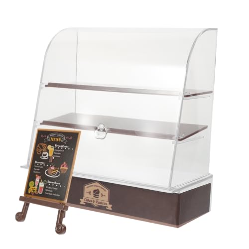Kuchen Vitrine für Puppenhäuser Dekorativer Bäckerei Schrank Kreatives DIY für Backen Tortenschrank für Realistische Szenen von INOOMP