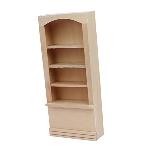 Mini Bücherregal für Puppenhaus Dekoration Elegantes Miniaturmöbel für Kreative Gestaltung von Mini Häusern für Puppenhaus Zubehör und Gartenhaus Deko von INOOMP