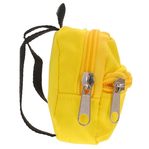 Mini Doll Backpack für Puppen Gelber Polyester Rucksack mit Reißverschluss für Dekoration und Zubehör für Bjd Puppen und Miniaturhäuser Mini Doll Backpack für Puppen Gelber Polyester Rucksack mit Reißverschluss für Dekoration und Zubehör für Bjd Puppen und Miniaturhäuser von INOOMP