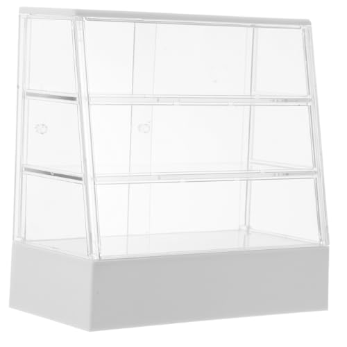 Puppenhaus Kuchenschrank Weißer Backwaren Display Schrank für Puppenhaus Zubehör für Realistische Dekoration und DIY Projekte von INOOMP