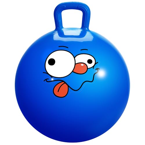 INPODAK Hüpfball für Kinder, 20 Zoll 50cm Springball mit Griff,Hüpf bäll ab 5 6 7 8 Jahre,Hüpfball für Mädchen & Jungen ab 6 Jahre,Innenbereich Außenbereich springende Bälle von INPODAK