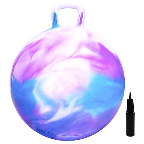 INPODAK Hüpfball für Kinder, Sprungball 45 cm, Kinder Hüpf Ball 3 4 5 6 Jahre,18" Hopper Ball, Trichterball mit Griff Lila Blau Wolke INPODAK Hüpfball für Kinder, Sprungball 45 cm, Kinder Hüpf Ball 3 4 5 6 Jahre,18" Hopper Ball, Trichterball mit Griff Lila Blau Wolke von INPODAK