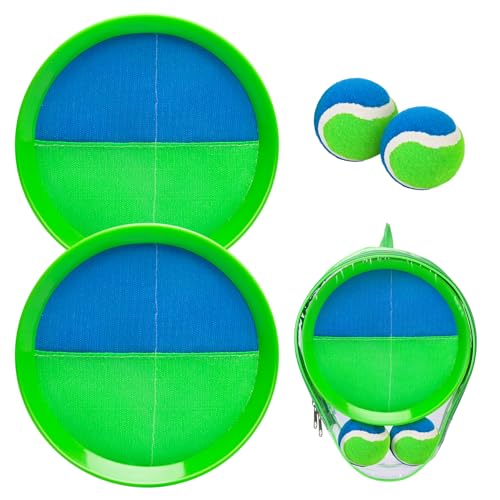 INPODAK Klettspiel Wurf Spiel Kinder, Klettballspiel für Kinder, Klettball Spiel ab 3 4 5 6 7 8 9, Strandspiele Wurfspiel, Spielzeug, Sommerspiele Draußen Garten Blau Grün INPODAK Klettspiel Wurf Spiel Kinder, Klettballspiel für Kinder, Klettball Spiel ab 3 4 5 6 7 8 9, Strandspiele Wurfspiel, Spielzeug, Sommerspiele Draußen Garten Blau Grün von INPODAK