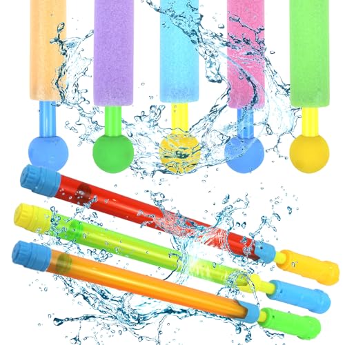 INSANYJ 8 Stück Wasserpistole Kinder Erwachsene, 21 cm Wasserspritze & 43 cm Wasserspritzpistole Große, Spritzpistole Super Soaker für Pool Spielzeug, Wasserspielzeug Schwimmbad, Strand Wasserpart INSANYJ 8 Stück Wasserpistole Kinder Erwachsene, 21 cm Wasserspritze & 43 cm Wasserspritzpistole Große, Spritzpistole Super Soaker für Pool Spielzeug, Wasserspielzeug Schwimmbad, Strand Wasserpart von INSANYJ