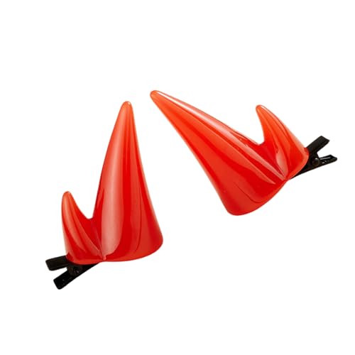 Stilvoller Teufelshorn-Kopfschmuck aus Kunstharz, sicherer Seitenclip für Cosplay, Kostüm, Maskeraden, Partys, Versammlungen, Verkleidungen, Cosplay, Teufelshorn, Haarspange von INSEOWI