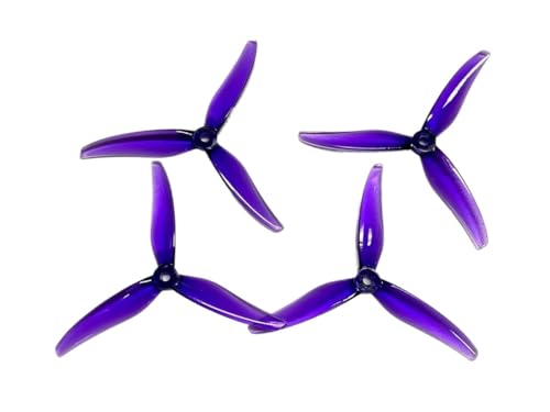 INSOGZRAF 4 Stück/2 Paar Fury F5131.0 3-Blatt-Propeller for RC-Flugzeug(Purple) von INSOGZRAF