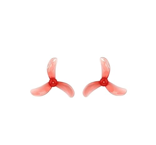 INSOGZRAF Universal 1608 40mm 3-Blatt PC Propeller 1mm 1,5mm for Mit FPV 1S(1mm red 1608) von INSOGZRAF