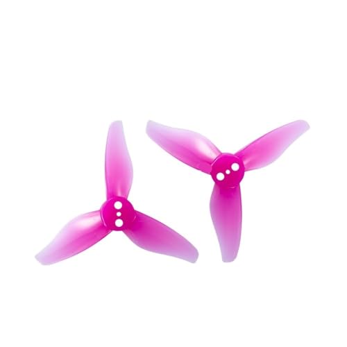INSOGZRAF Universal 2023 2X2.3X3 3-Blatt Zahnstocher Propeller for mit 1mm 1,5mm RC FPV Freestyle 2 Zoll(4Pairs Pink 1.5mm) von INSOGZRAF