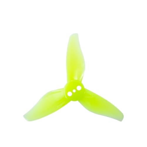 INSOGZRAF Universal 2023 2X2.3X3 3-Blatt Zahnstocher Propeller for mit 1mm 1,5mm RC FPV Freestyle 2 Zoll(4Pairs Yellow 1mm) von INSOGZRAF