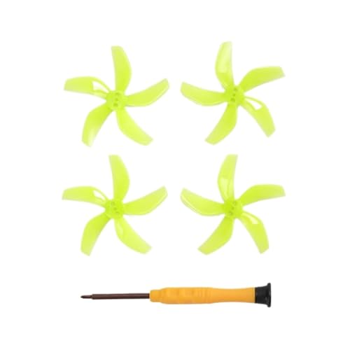 INSOGZRAF Universal-Drohnen-Fünfblatt-Propeller, bunt, Schnellverschluss, geräuscharm, for mit DN-Zubehör(Green 2 Pairs) von INSOGZRAF