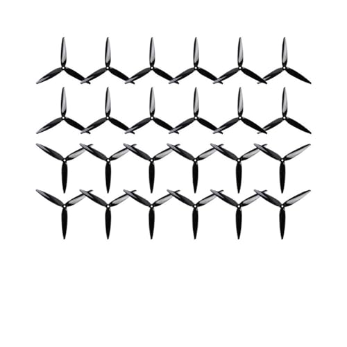 INSOGZRAF Universal-Drohnenpropeller 7040 Propeller 7-Zoll 3-Blatt 7x4x3 CW CCW FPV Remote Quadcopter(12PAIRS Black) von INSOGZRAF