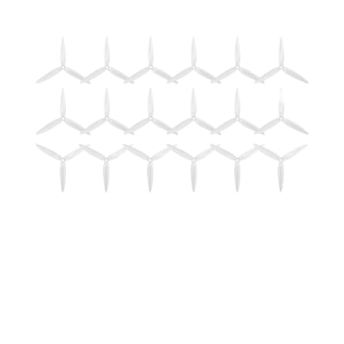 INSOGZRAF Universal-Drohnenpropeller 7040 Propeller 7-Zoll 3-Blatt 7x4x3 CW CCW FPV Remote Quadcopter(12PAIRS Clear) von INSOGZRAF