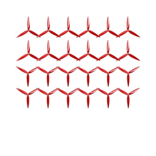 INSOGZRAF Universal-Drohnenpropeller 7040 Propeller 7-Zoll 3-Blatt 7x4x3 CW CCW FPV Remote Quadcopter(12PAIRS RED) von INSOGZRAF