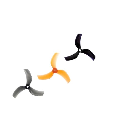 INSOGZRAF Universal-Drohnenpropeller D90S 3-Blatt for mit 2 MM M5/3-Loch 3,5 Zoll FPV 8 Paare(2mm White) von INSOGZRAF