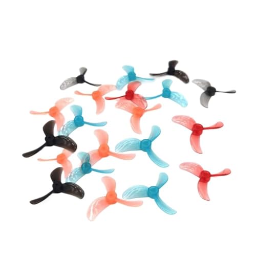 INSOGZRAF Universal-Drohnenpropeller for mit 1608 40 mm 3-Blatt-Propeller 1 mm/1,5 mm PC-Propeller(12PAIRS RED 1MM) von INSOGZRAF