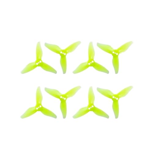INSOGZRAF Universal Drone 2023 2x2,3 2-Zoll 3-Blatt CW CCW Propeller for Mit 1105-1108 Motor Remote FPV Zahnstocher(2023 1.5mm Green) von INSOGZRAF
