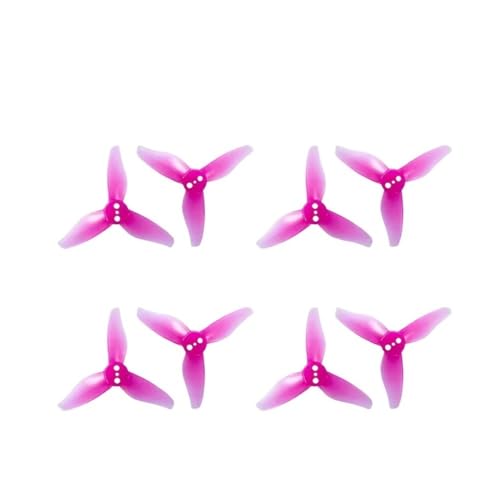 INSOGZRAF Universal Drone 2023 2x2,3 2-Zoll 3-Blatt CW CCW Propeller for Mit 1105-1108 Motor Remote FPV Zahnstocher(2023 1.5mm Pink) von INSOGZRAF