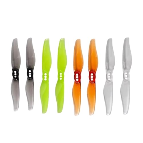 INSOGZRAF Universal Drone 3018 Propeller 3x1,8 3-Zoll 2-Blatt 1,5 mm/2,0 mm Loch T-Typ Halterung for mit Multirotor 8 Paare(2mm Yellow) von INSOGZRAF