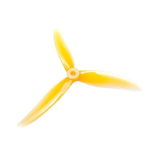 INSOGZRAF Universal Drone 4S 3-Blatt Propeller F4 F4S 4 5136 5,1x3,6 x3 PC for FPV Freestyle Fernbedienung(2Pairs Yellow) von INSOGZRAF