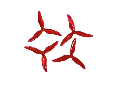 INSOGZRAF Universal Drone 51499 5-Zoll-3-Blatt-Propeller for RC-Drohne FPV 2207 2306(Transparent Red) von INSOGZRAF