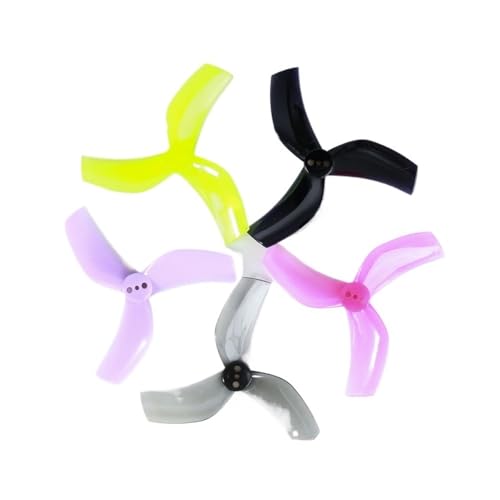 INSOGZRAF Universal Drone D63 63mm 2,5 Zoll 1,5mm DREI-Loch DREI-Blatt Propeller for Mit RC FPV(12 Pairs Mix Color) von INSOGZRAF
