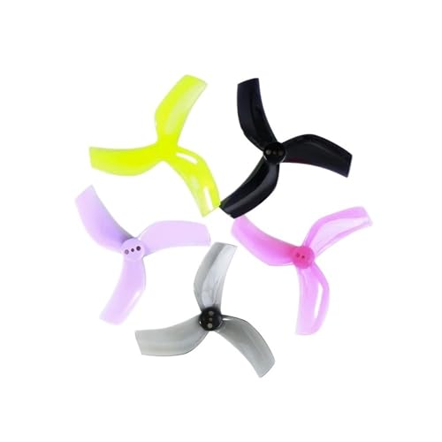INSOGZRAF Universal Drone D63 63mm 2,5 Zoll 1,5mm DREI-Loch DREI-Blatt Propeller for Mit RC FPV(12 Pairs Yellow) von INSOGZRAF