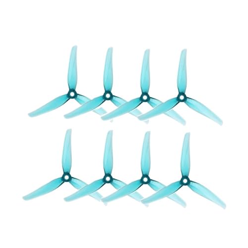 INSOGZRAF Universal Drone F5/5140 5 Zoll 3-Blatt/3-Blatt Propeller Mit 5mm Montage Löcher for Mit FPV 5 Zoll(4Pairs F5 Blue) von INSOGZRAF