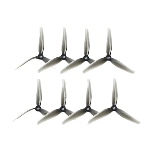 INSOGZRAF Universal Drone F5/5140 5 Zoll 3-Blatt/3-Blatt Propeller Mit 5mm Montage Löcher for Mit FPV 5 Zoll(4Pairs F5 Gray) von INSOGZRAF