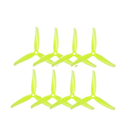 INSOGZRAF Universal Drone F5/5140 5 Zoll 3-Blatt/3-Blatt Propeller Mit 5mm Montage Löcher for Mit FPV 5 Zoll(4Pairs F5 Yellow) von INSOGZRAF