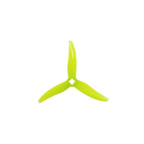INSOGZRAF Universal Drone Propeller 2 Paar 4 Stück 3525 3,5X2,5 X3 3-Blatt PC M5 und T-Typ Halterung for mit FPV(Clear Yellow) von INSOGZRAF