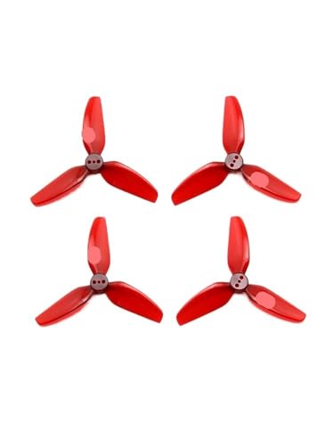 INSOGZRAF Universal Drone Propeller 2 Pairs T3X3X3 3-Blatt 3-Zoll CCW CW for RC FPV DIY(Red 2 Pairs) von INSOGZRAF