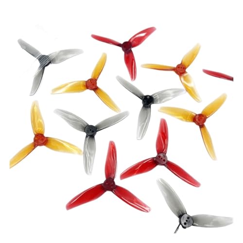 INSOGZRAF Universal Drone Propeller 3020 DREI-Blatt PC 1,5mm FPV for 3 Zoll(12Pairs Red 1.5mm) von INSOGZRAF