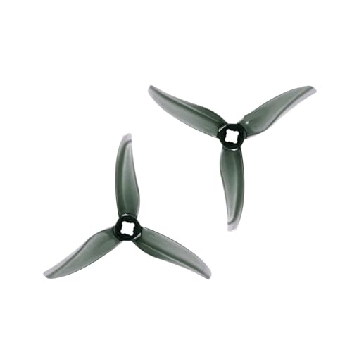 INSOGZRAF Universal Drone Propeller 3520 3,5 X2X3 3-Blatt PC for FPV 3 Zoll Kanal(Clear Gray) von INSOGZRAF