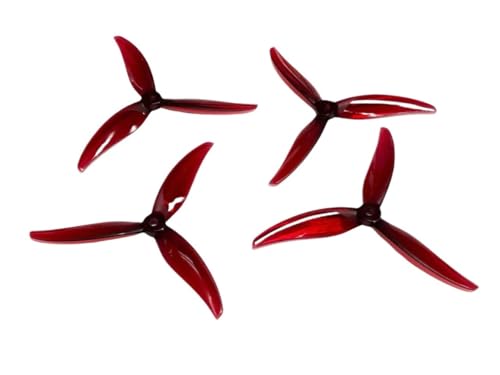 INSOGZRAF Universal Drone Propeller 4 Stück/2 Pairs 5127,5 5-Zoll 3-Blatt/tri-Blatt PV Für(Phoenix Red) von INSOGZRAF