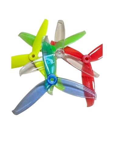 INSOGZRAF Universal Drone Propeller 5042 5X4.2X3 Dreiblatt PC for RC FPV Freestyle 5 Zoll(Clear Blue) von INSOGZRAF