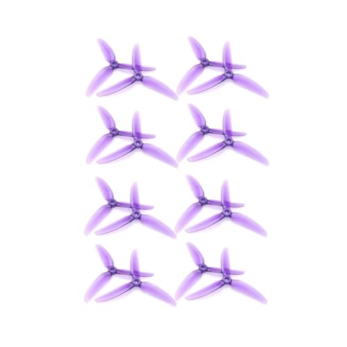 INSOGZRAF Universal Drone Propeller 5X4.3X3V2S 5043 V2 CW CCW for RC FPV 5,1 Zoll(8Pairs Purple) von INSOGZRAF