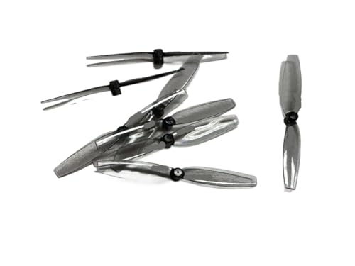 INSOGZRAF Universal Drone Propeller 65mmS 65mm Dual laufrad PC 1mm 1,5mm for Mit RC FPV 2,5 Zoll Zubehör(Clear Gray 1.5mm) von INSOGZRAF