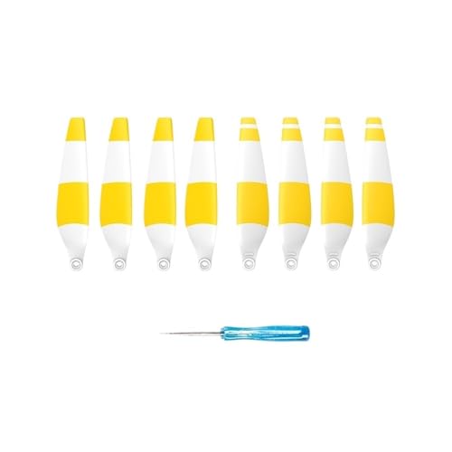 INSOGZRAF Universal Drone Propeller 8/16 Pcs for laufrad flügelrad Schraube Flügel(8pcs Yellow-White) von INSOGZRAF
