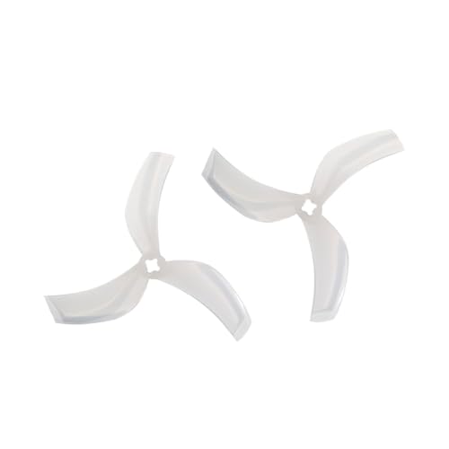INSOGZRAF Universal Drone Propeller D90 Gefasst 90mm-3 Tri-Blade PC for FPV Freestyle 3,5 Zoll Teile(White 2mm 2Pairs) von INSOGZRAF