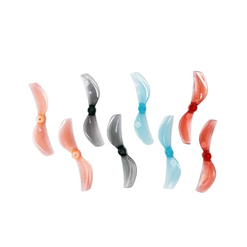 INSOGZRAF Universelle Drohnenpropeller (16 Stück, 8 Paare) 45 mm Doppelstück, 1 mm/1,5 mm 0805 Motoren, for FPV-Zubehör(8Pair Gray Pink 1.5m) von INSOGZRAF