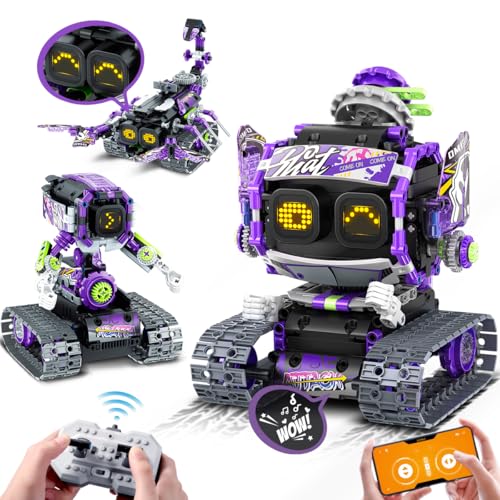 INSOON Technik Roboter Bauspielzeug mit LED Augen & Sound, App Ferngesteuerte Wiederaufladbare Roboter Baukasten 458 Stück, 3 in 1 Technic RC Spielzeug Geschenk für Kinder Jungen Mädchen ab 6-12+ INSOON Technik Roboter Bauspielzeug mit LED Augen & Sound, App Ferngesteuerte Wiederaufladbare Roboter Baukasten 458 Stück, 3 in 1 Technic RC Spielzeug Geschenk für Kinder Jungen Mädchen ab 6-12+ von INSOON