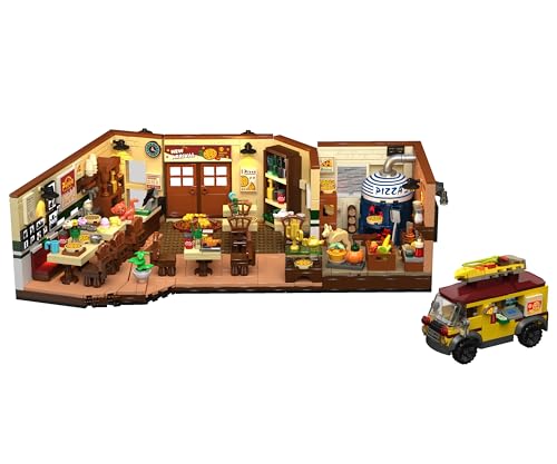 INSOON Pizza Raum Baustein Set mit LED, Pizzeria Haus Bauspielzeugsets Kit mit Pizzaliefersattelzug, Pizzastore Spielzeug für Erwachsene Jungen Mädchen ab 12+ INSOON Pizza Raum Baustein Set mit LED, Pizzeria Haus Bauspielzeugsets Kit mit Pizzaliefersattelzug, Pizzastore Spielzeug für Erwachsene Jungen Mädchen ab 12+ von INSOON
