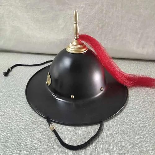 Alte chinesische Ming-Dynastie Hanfu Eimer Helm Hut Cosplay Zubehör Armschützer Hanfu Aluminiumkappen für Herren von INSTR