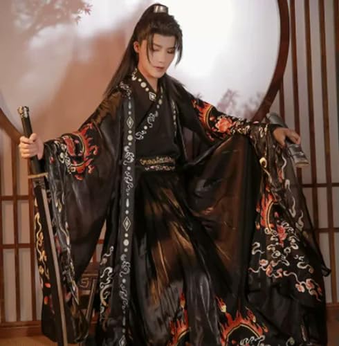 Hanfu Chinesische traditionelle Stickerei Hanfu Männlich Cosplay Kostüm Schwarz Blau Grün Hanfu Jacke von INSTR