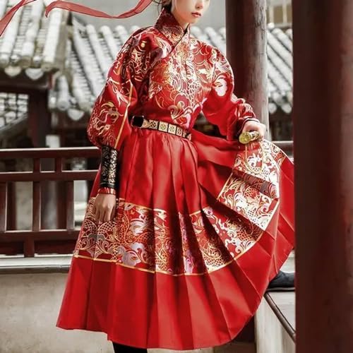 Hanfu Hanfu-Rüstungskleid für Herren und Damen, antikes chinesisches Hanfu-Rüstungskleid, Bogenschütze, Cosplay-Kostüm, Rot, Schwarz, Beige, Hanfu-Sets von INSTR