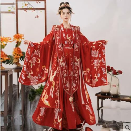 INSTR Antikes Hanfu für Paare, Fotografie, Cosplay, Kostüm, chinesische Hochzeit, Hanfu-Kleid, rote Sets von INSTR