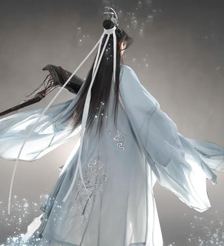 INSTR Hanfu Chinesische Song-Dynastie, moderner Stil, grün-weiß, Hanfu-Set, Herren, Halloween, Cosplay, Kostüm, Hanfu von INSTR