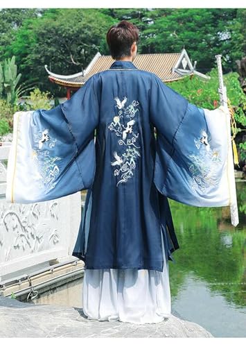 INSTR Hanfu Hanfu Herren 3-teiliges Set, chinesische alte Stickerei, Hanfu, Karneval, Cosplay, Kostüm, Hanfu-Outfit von INSTR